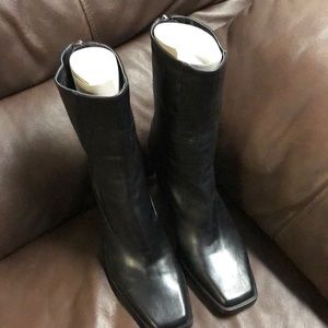 Zara black heeled booties